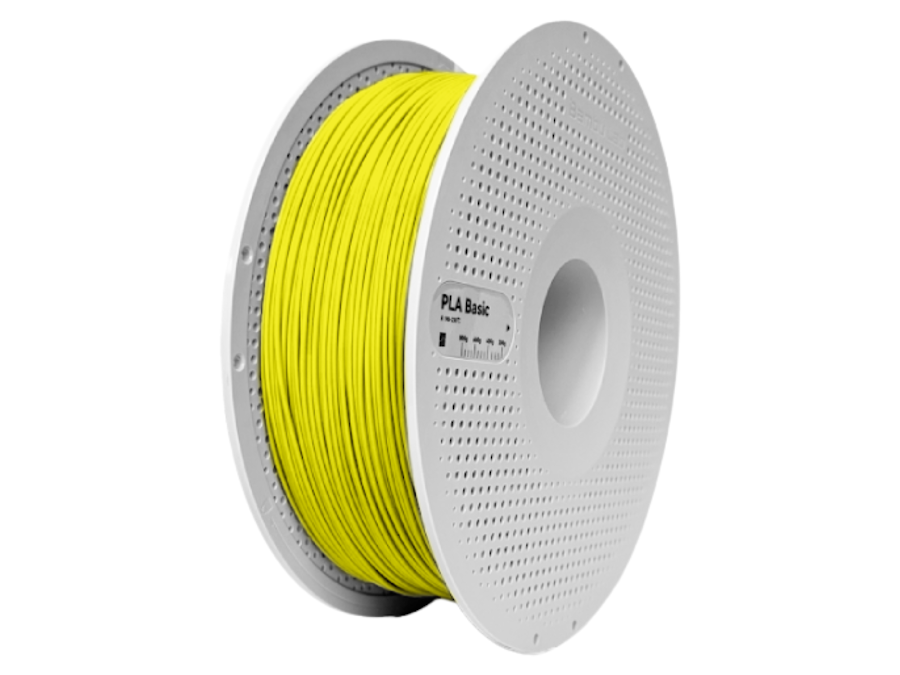 Bambu Lab PLA Basic yellow filament spool